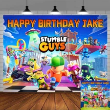 Stumble Guys Personalised Custom Banner Backdrop Party Decorations Birthday Gift
