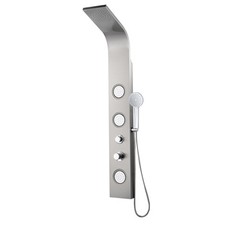 Pannello doccia idromassaggio termostatica ACCIAIO getti orientabili led Kronos