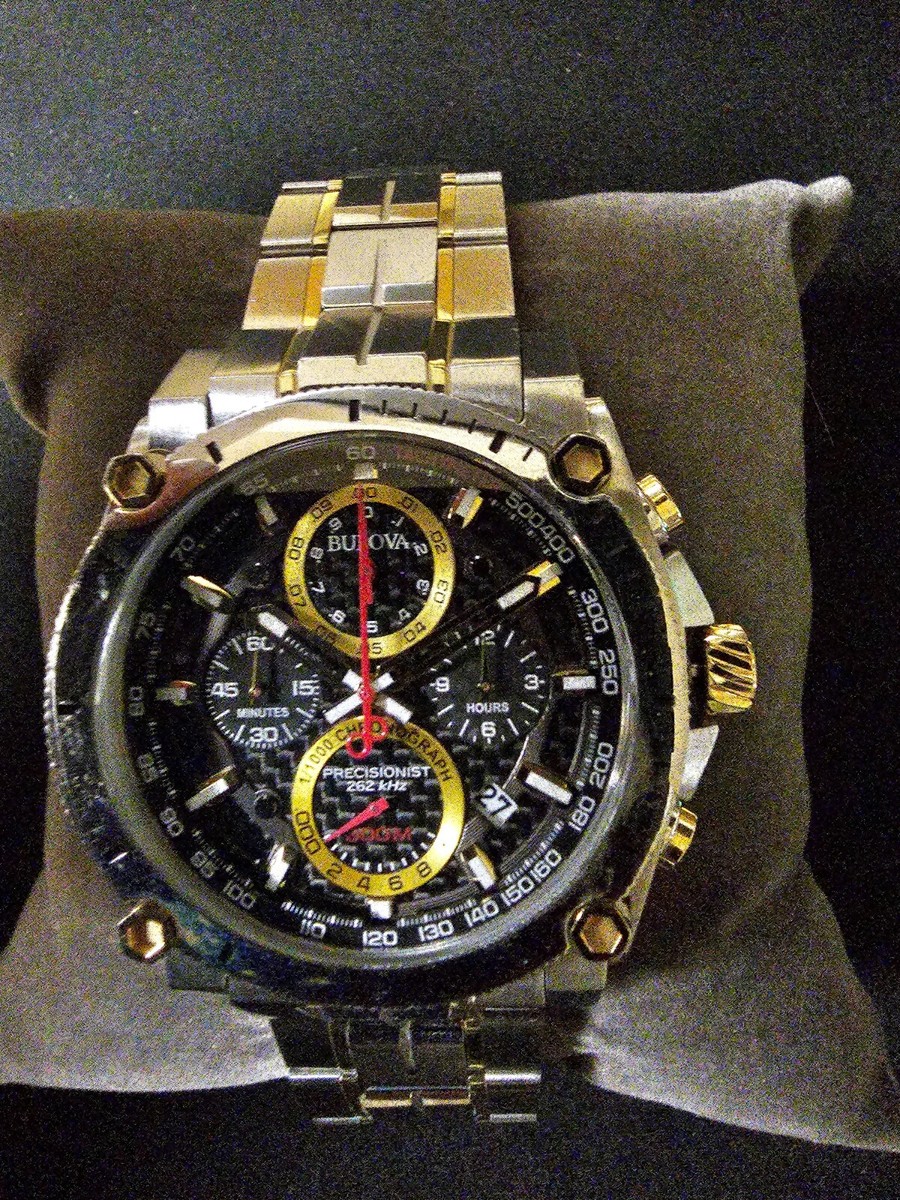 Bulova Precisionist Chronograph Men's Black Watch - 98B228 Bulova Precisionist Chronograph Men's Black Watch - 98B228