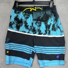 Banana Boat Swim Trunks Boys Large Blue Colorblock Mesh Lined Board Shorts Youth