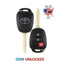 OEM 2016-2020 Toyota Tacoma / 3-Button Remote Head Key / FCC ID: HYQ12BGG