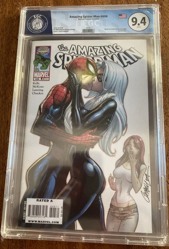 AMAZING SPIDER-MAN #606 CGC 9.4Direct 2009 J Scott Campbell Black Cat Marvel