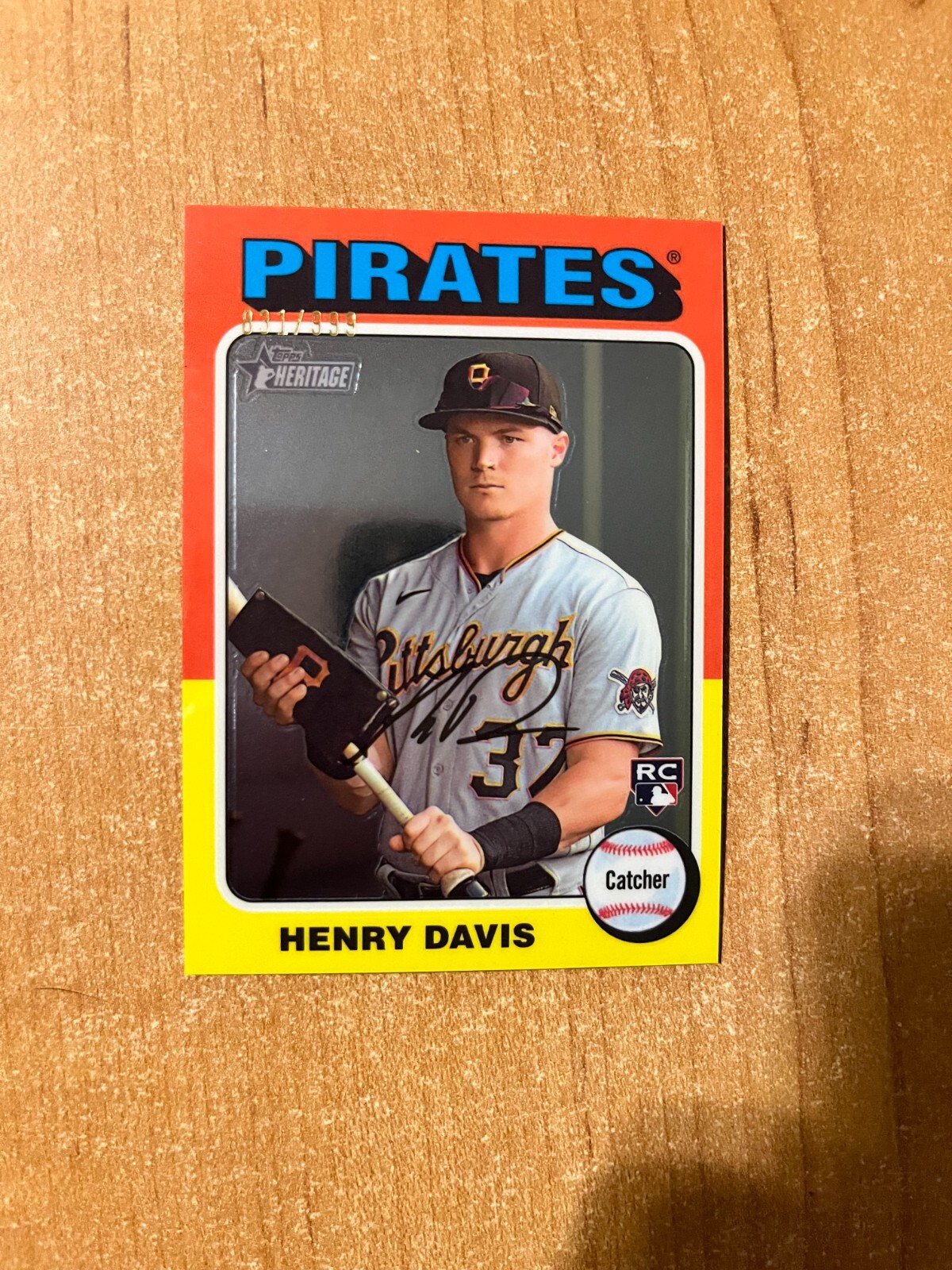 2024 Topps Heritage - Henry Davis - #415 Chrome Parallel #d /999