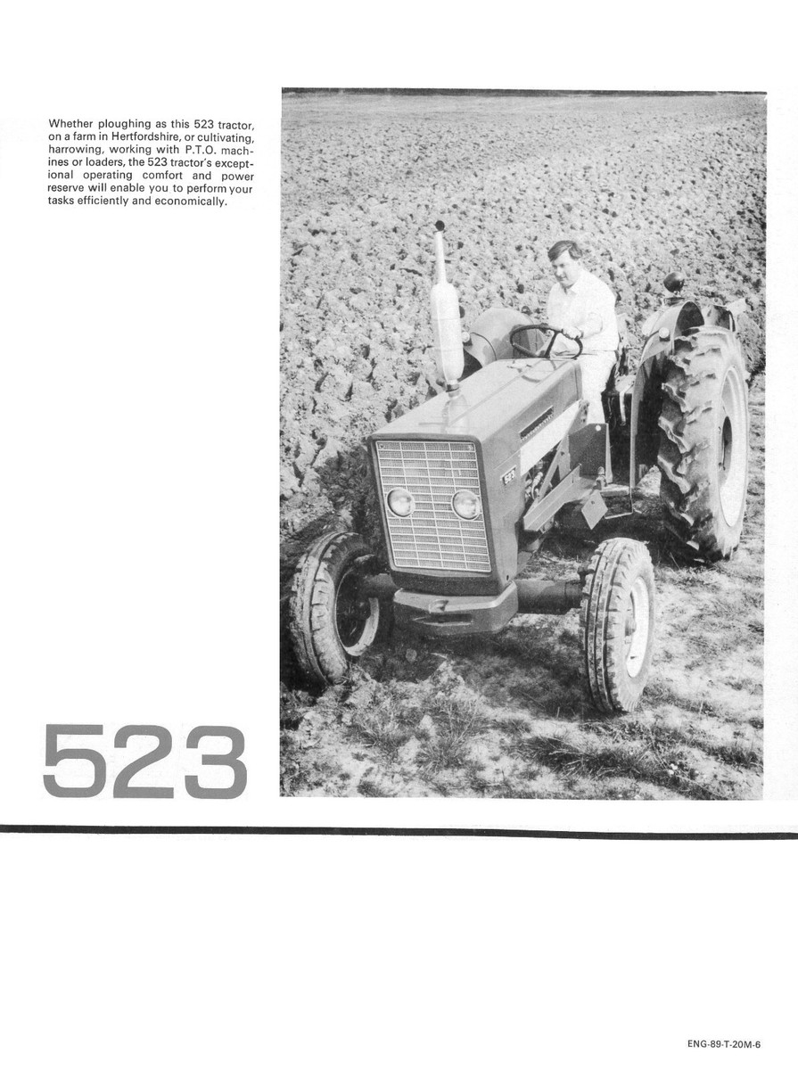 IH McCormick International 523 Tractor 3 Cyl. 52hp Diesel PTO