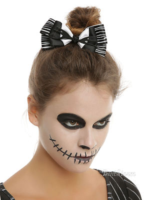 Nightmare Before Christmas Jack Tuxedo Bat Cosplay Costume Ribbon Hair Bow Tie