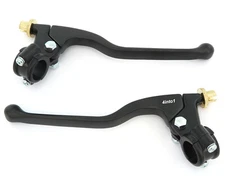 Yamaha GP Lever Perch Assembly Set - Clutch + Drum Brake - Black - 7/8"
