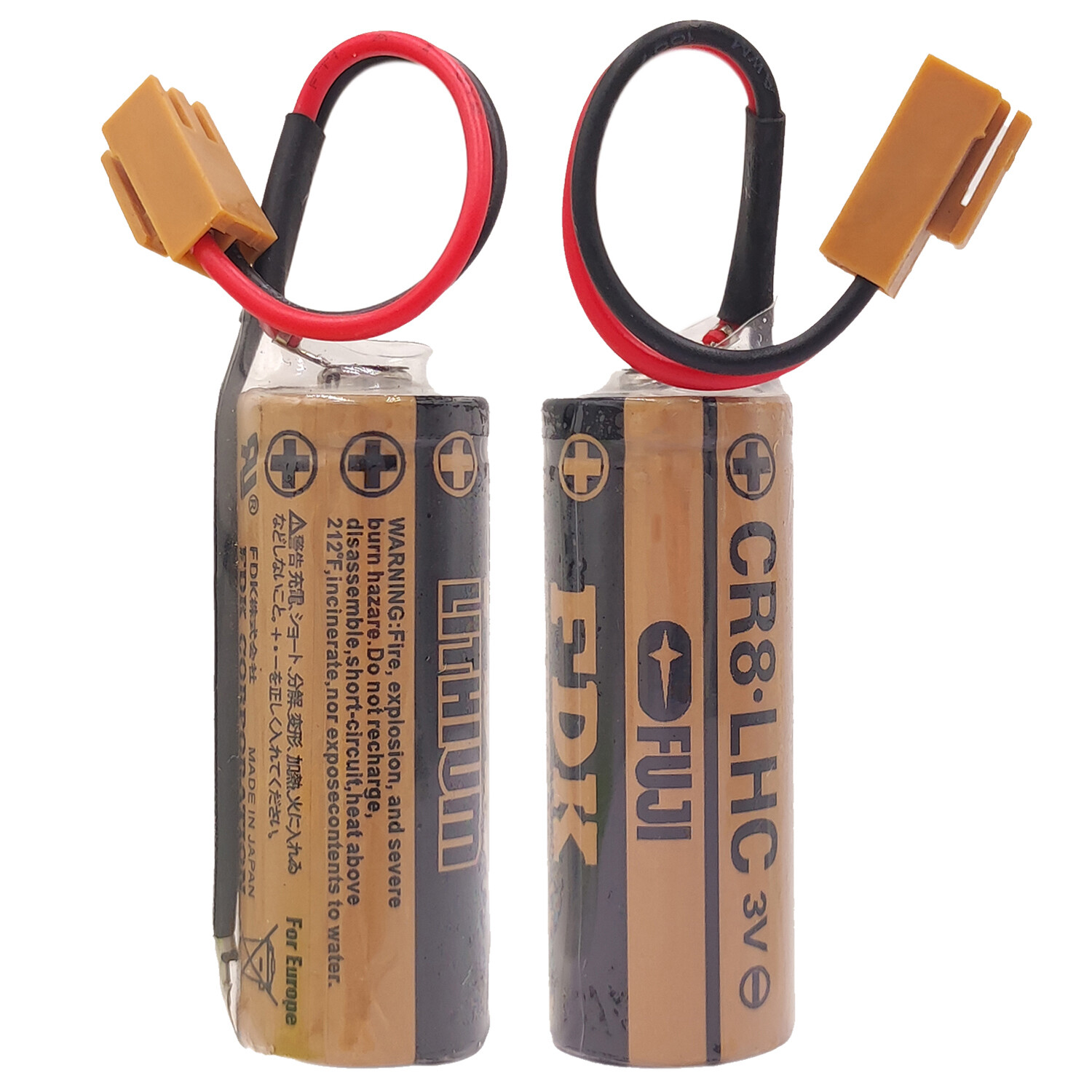 2X For FUJI FDK CR8.LHC 17450 3V 2600Mah Battery w Plug Backup Power ...