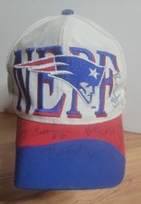 1990 s New England Patriots Hat - Signed Troy Brown Ben Coates ++