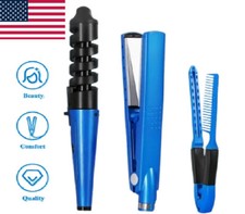 Rapid 3-in-1 Hair Styling Kit: Straighten, Curl  Style   All Hair Types