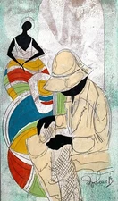 José Brasiliense ( Brasilian, b.1923) Beautiful Expressionism Original Painting