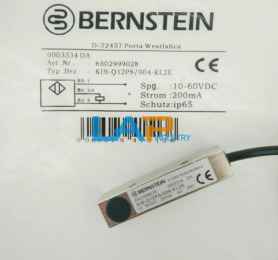 New For Bernstein Inductive proximity switch KIB-Q12PS/004-KL2E 10-60VDC 200mA - Image 2 of 3