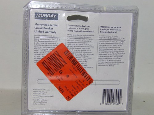 Murray 70 Amp Doppelpolig Typ MP Leitungsschutzschalter US2:MP270P NEU - Bild 3 von 3