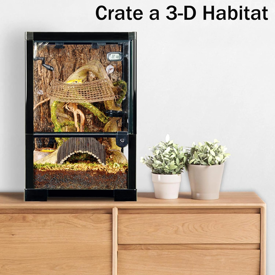 10Pcs Bearded Dragon Tank Accessories, Reptile Hammock Plants Bridge Jungle Clim eBay