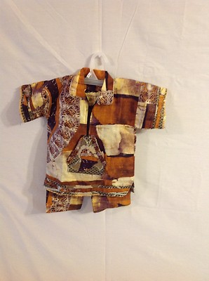 African print handmade 2 piece for boys