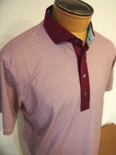 Greyson Golf Performance Fabric Shamans Eye Pattern Polo Golf Shirt NWT M $118