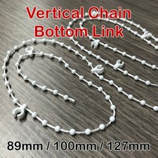 Vertical Blind Bottom Chain Link Beaded Cord Join Clip Weights 89mm 100mm 127mm