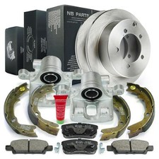Bremssättel + Bremsscheiben + Bremsbeläge + Bremsbacken hinten für Mitsubishi