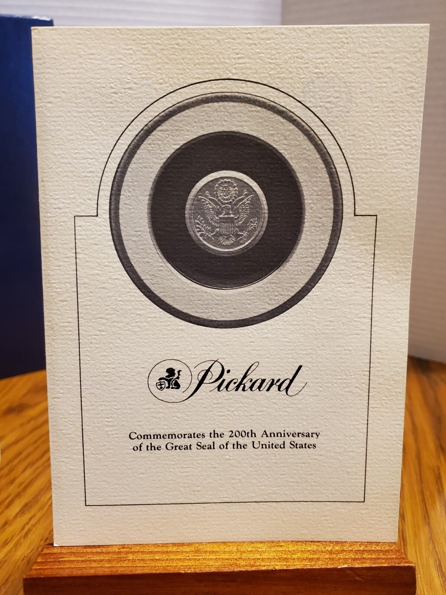 1982 PICKARD GREAT SEAL OF US 200th COMMEMORATIVE PLATE & BOX
