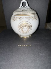Versace Bath by Rosenthal Medusa Gala Gold Round Covered Box