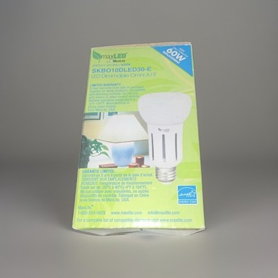 MaxLite maxLED A19 10W 3000K Warm White 800 lm Dimmable LED Bulb, ES