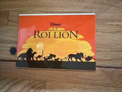 VTG Euro Disney Paris Postcard Book Set Uncut Lion King Le Roi Lion  5 Postcards