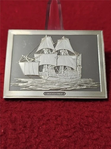 SHIPS' AHOY Mayflower 3.125 Troy Oz Sterling Silver Proof                 #T0839