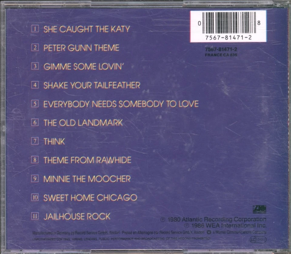 Blues Brothers Original Soundtrack Aufnahme CD Europa Atlantic 1986 CD. Hat - Bild 2 von 3