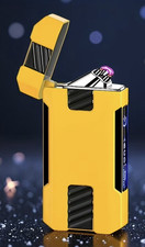 USB Rechargeable Yellow Black Plasma Electric Cigar Lighter for Smoking
