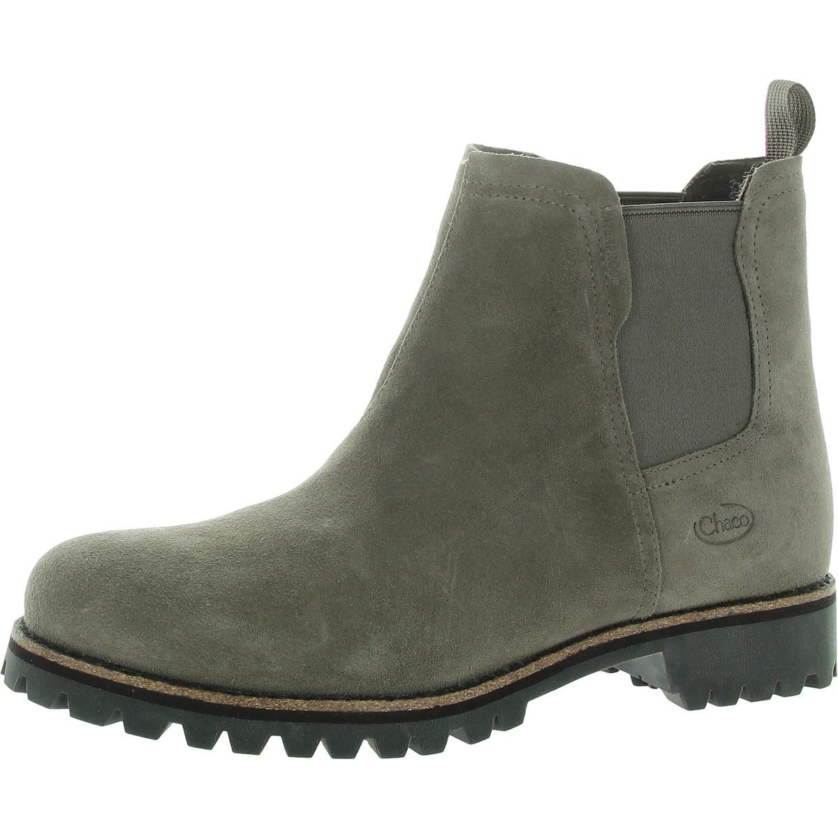 Женские ботинки Челси из натуральной замши темно-серого цвета Chaco Womens Fields 10 Medium (B,M) BHFO 5917