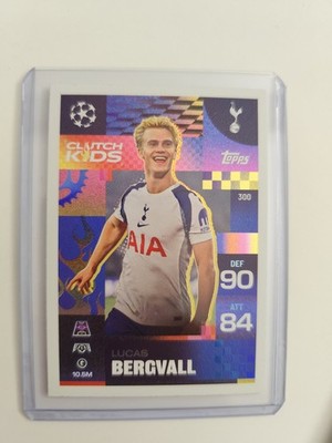 Match Attax Extra 25/26 Lucas Bergvall Clutch Kids #300 Tottenham 2025/2026