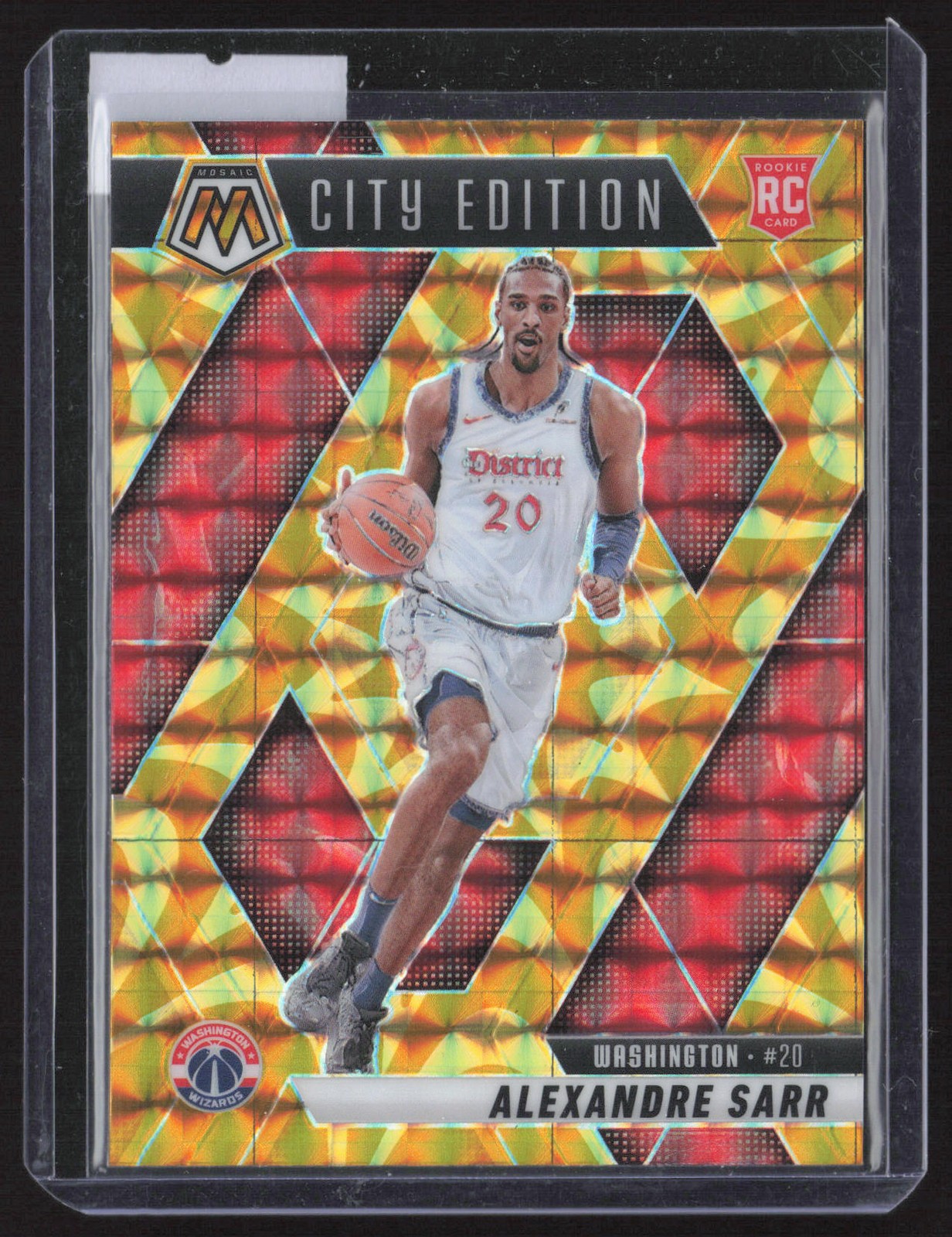 Alexandre Sarr 2024-25 Panini Mosaic Reactive Yellow Mosaic #278 RC