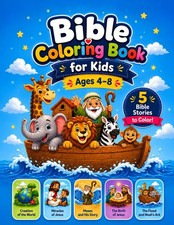 My First Bible Stories Coloring Book for Kids Ages 4-8: 50 Bible Coloring Pages