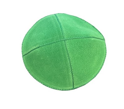 Suede Kippah Yarmulka Jewish Kippa Yamaka Kipah Kipot Stylish Green - NEW - 20PK