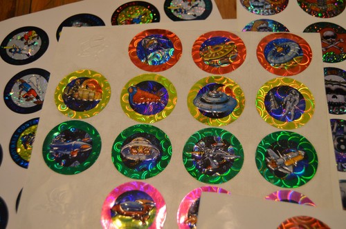 Huge Vintage POG Sticker Sheets,Prismatic,Huge Variety, 100s,20 Full Sheets + - Picture 2 of 7