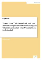 Ralph BüHr | Einsatz Eines Xml - Datenbank Basierten Informationssystems Zur...