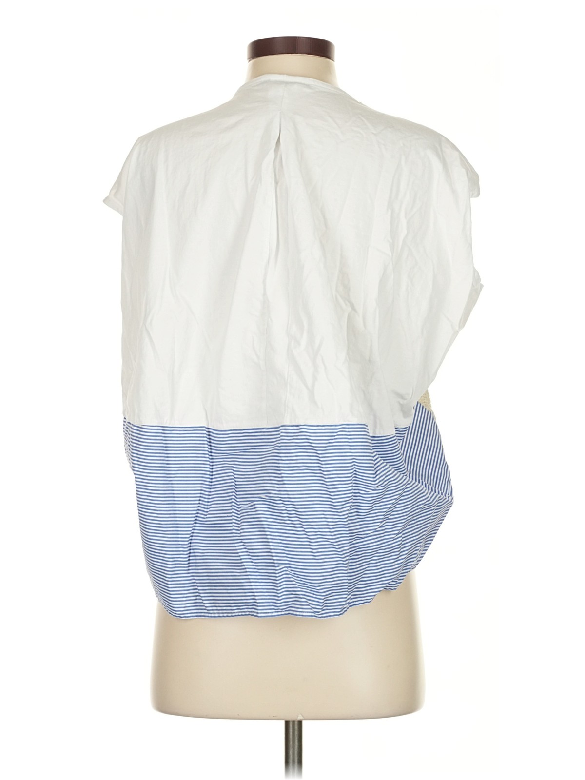 Zara Women Ivory Sleeveless T-Shirt S thumbnail 2