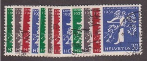 E7710: Switzerland #256-267 Used, VF, Sound; CV $75