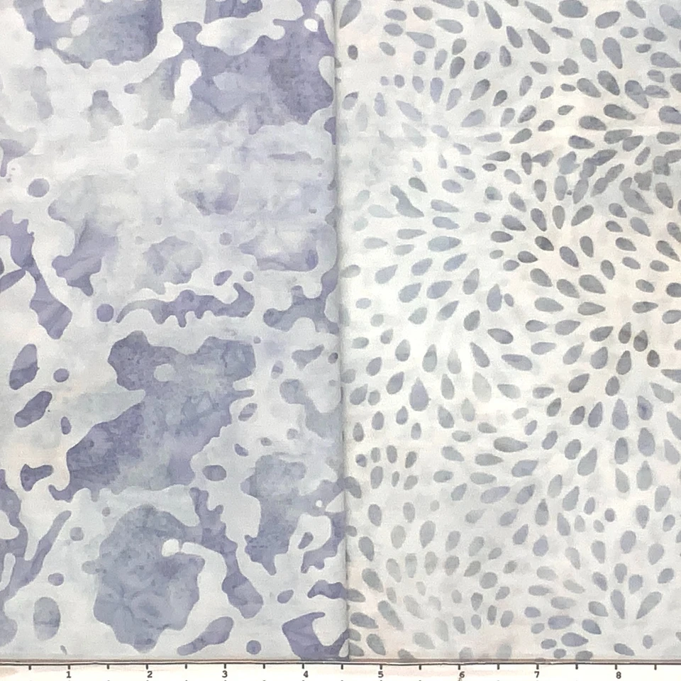 Paquete de 9 cuartos de grasa gris #1 tela Batik Lunn FQ 100 % algodón hecho a mano Foto 4 de 4