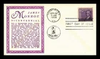 US COVER FIRST DAY OF ISSUE JAMES MONROE BICENTENNIAL 1758 TO 1958