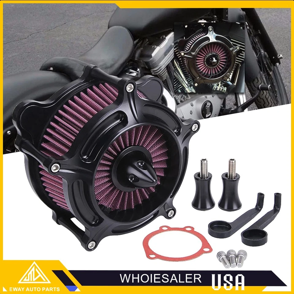 Filtro de entrada de pico limpador de ar turbina para Harley Road King 93-07 Street Glide - Imagem 4 de 4