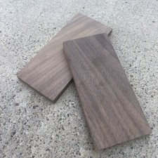 Pair of Walnut Wood Knife Handle Scales - 14cm x 6cm x 1-1.5cm
