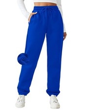 Sweatpants Women Winter Fleece Lined Pants Casual Baggy Jogger Trousers Elast...
