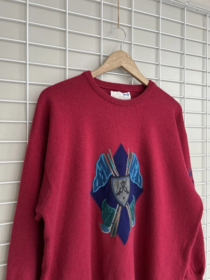 Pringle of Scotland Sports Collection Wool Sweater Mens Size M Vintage Knit - Image 3 of 4