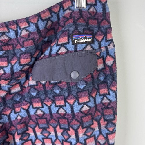Patagonia Snap-T Pants Multicolor Geometric Aztec Print Fleece Womens Medium - Picture 3 of 12