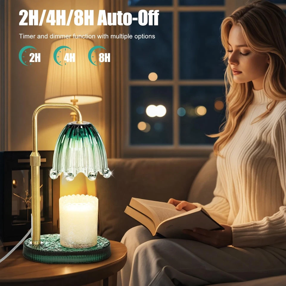 Lámpara Calentador de Velas con Temporizador - Calentador de Fusión de Cera con Altura Ajustable y Di... Foto 4 de 4