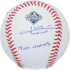 Juan Soto Nationals Signed 2019 World Series Champions Baseball w/WS Champs Insc