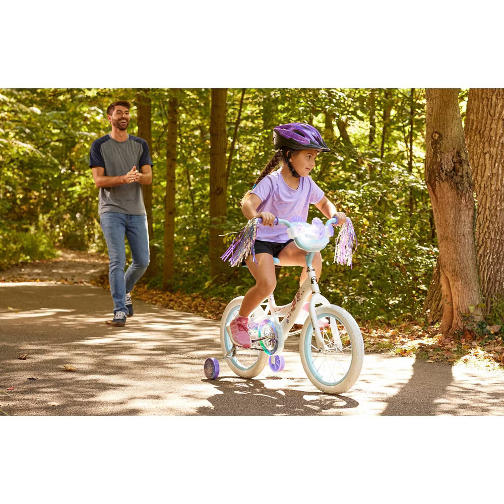 Huffy 16" Kids Girls Bicycle Training Wheels Frozen Bike White 3-7YR