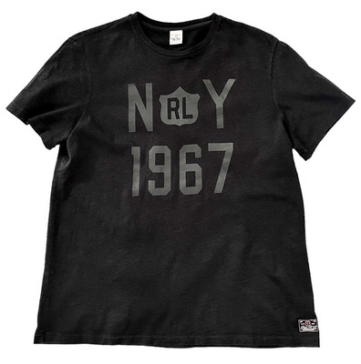 NEW RARE POLO RALPH LAUREN T SHIRT XL NY RL 1967 BLACK ON BLACK LOFT COLLECTION