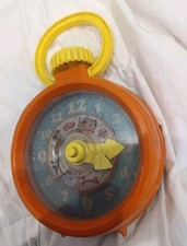 Vintage Matchbox 1972 Rhyme Time Clock Live Learn Toy Musical Difetti Funzionant