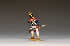 King and (&) Country RTA130 Santa Anna's Soldier biting open a fresh cartridge